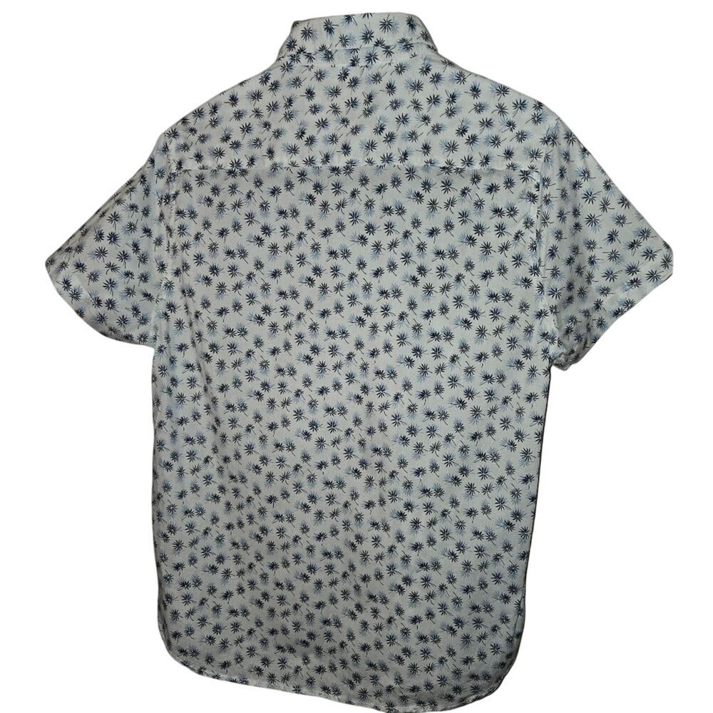 Blueback Threads Button-Down W Palm Tree Pattern … - image 2
